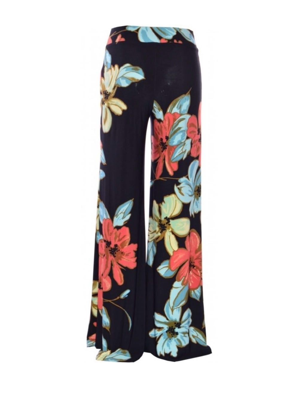 JOSEPH RIBKOFF 14 Floral Wide Leg Palazzo Slip on Pant